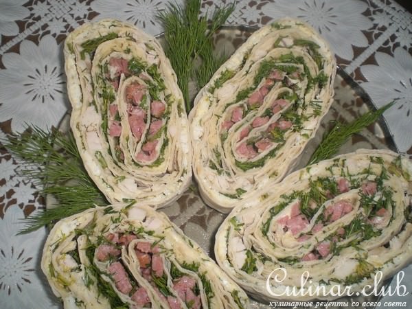 Рулет из лаваша сытный (вариант)