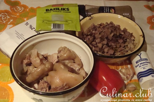 Сальтисон из свиных субпродуктов в пакете