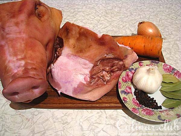 «Сыр» из свиной головы.