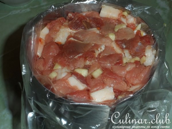 Моё первое мясо из ветчинницы.