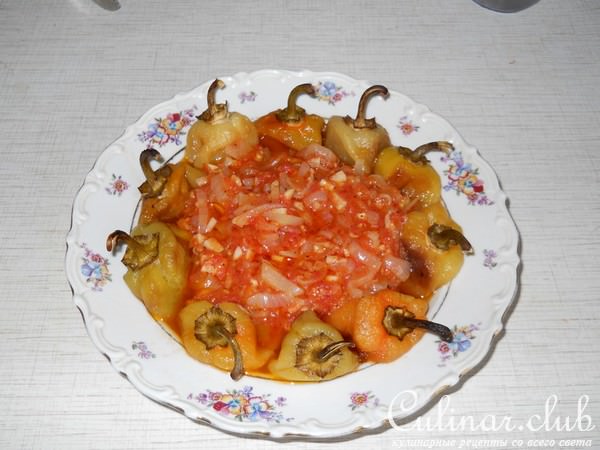 Жаренный перец с остреньким соусом