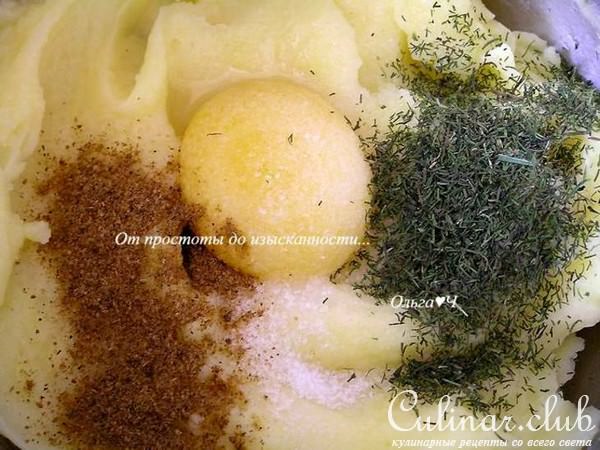 Картофельные гнезда с творожным сыром и сладким перцем