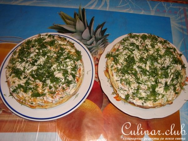 Кабачковый закусочный торт (вариант)