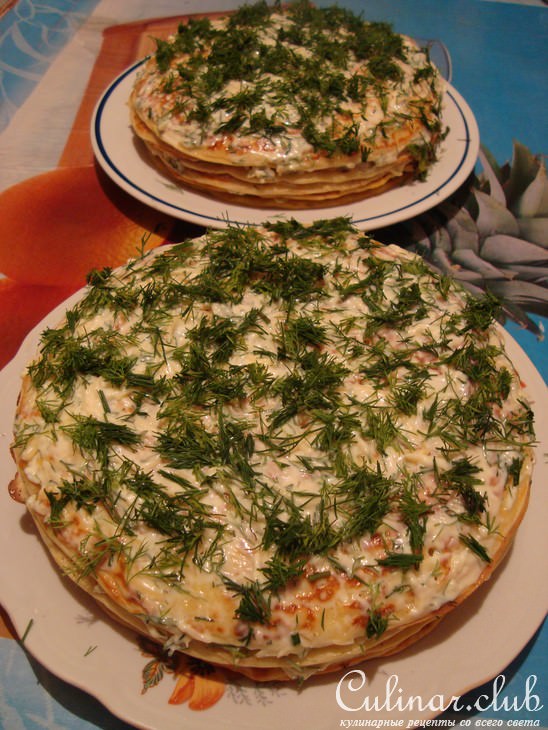 Кабачковый закусочный торт (вариант)