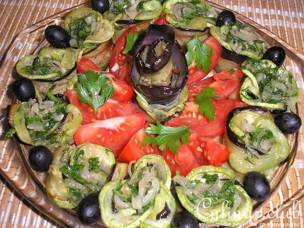 ЗАКУСКА ИЗ БАКЛАЖАНА И КАБАЧКА