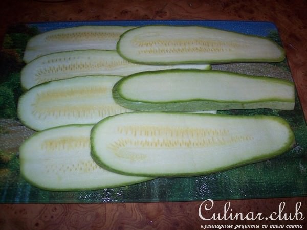 Кабачки слоёные, фаршированные.