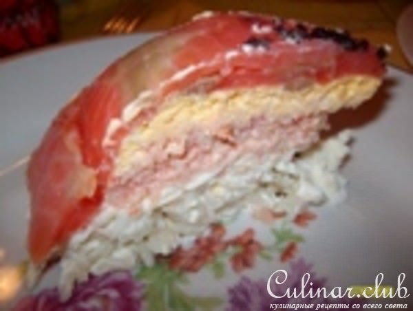 Рыбный закусочный торт