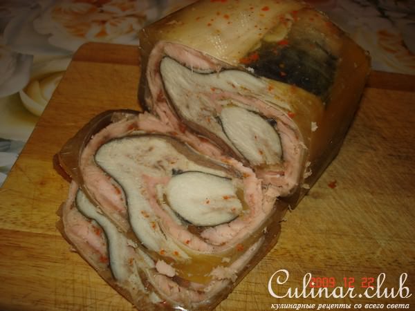 рыбный рулет из горбуши и скумбрии