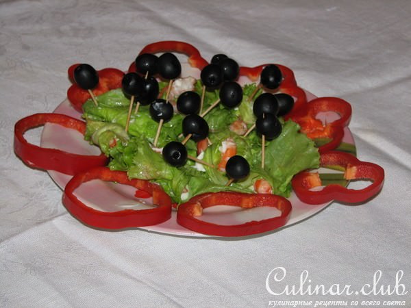 Канапе с креветками