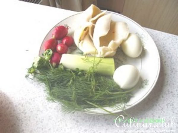 Салат с кальмарами( мой вариант)
