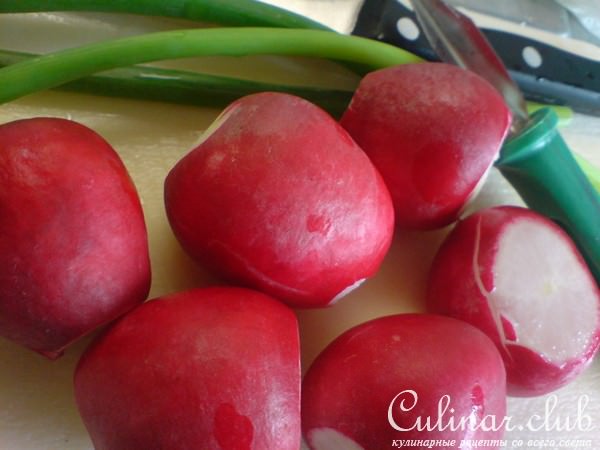 Редис /помидоры с анчоусами,как холодная закуска