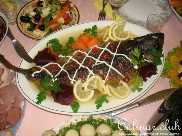 Карп фаршированый ,с секретом