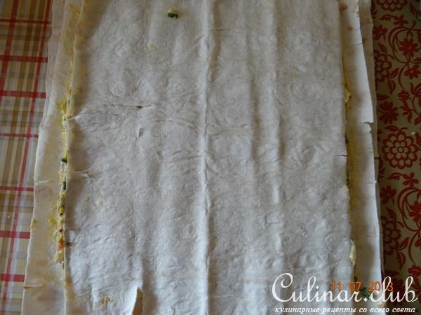 Закуска из морепродуктов с лавашем