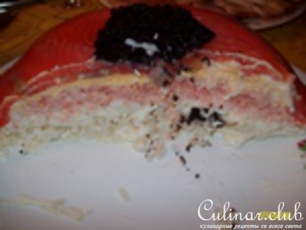 Рыбный закусочный торт
