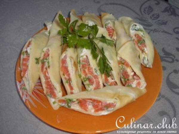 Рулетики с семгой