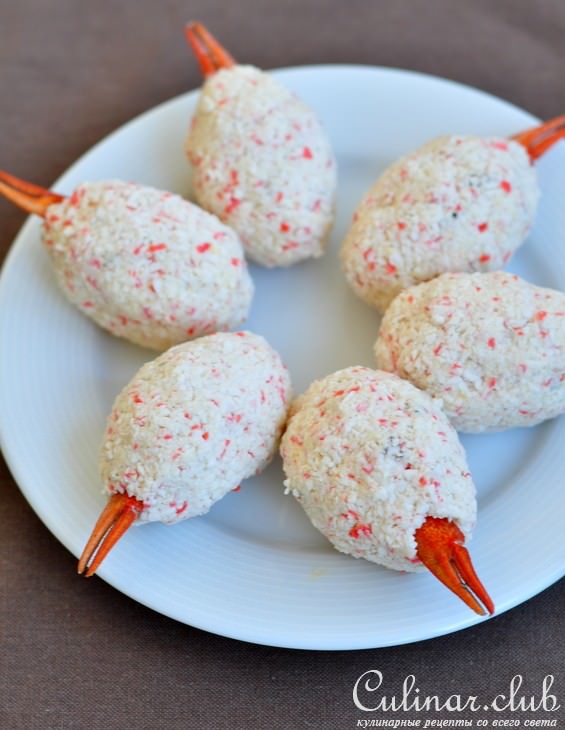 Крабовые клешни - закуска из крабовых палочек