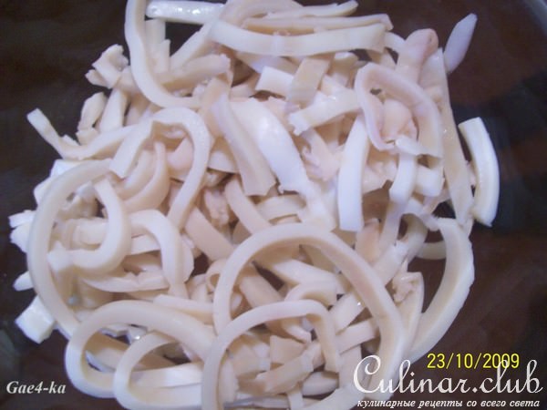 Кальмары с морковкой по-корейски