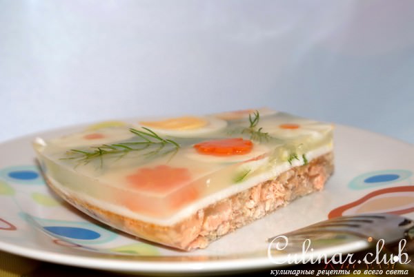Заливное из красной рыбы