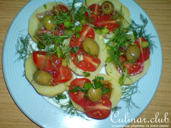 Лосось в картофельных "стаканчиках"