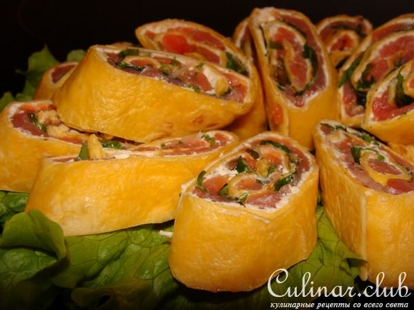 Ролы из Мексиканских, сырных Tortillas