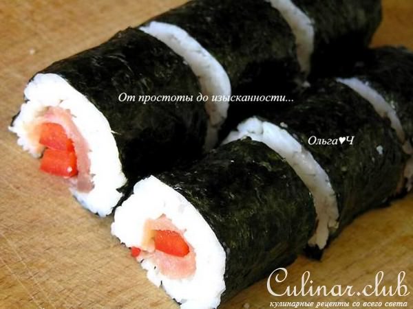 Роллы с кетой и сладким перцем