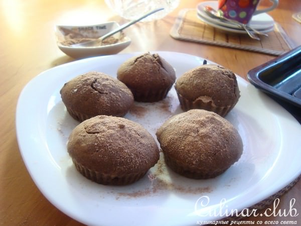 Шоколадные кексы-бомбочки для утреннего кофе.