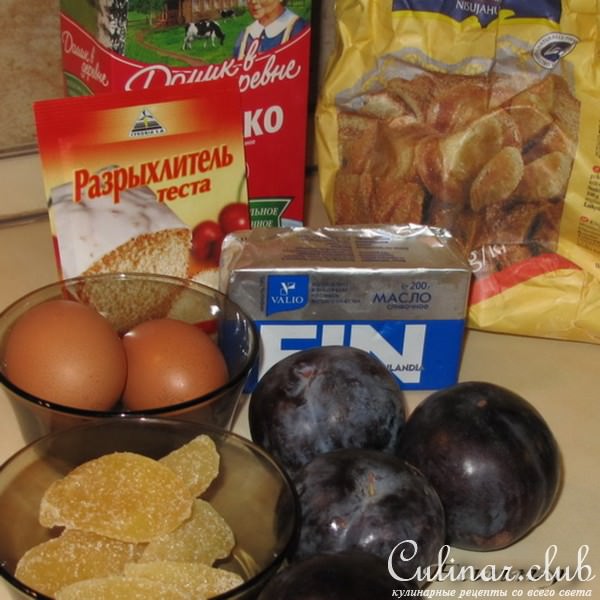 Маффины со сливами и имбирем