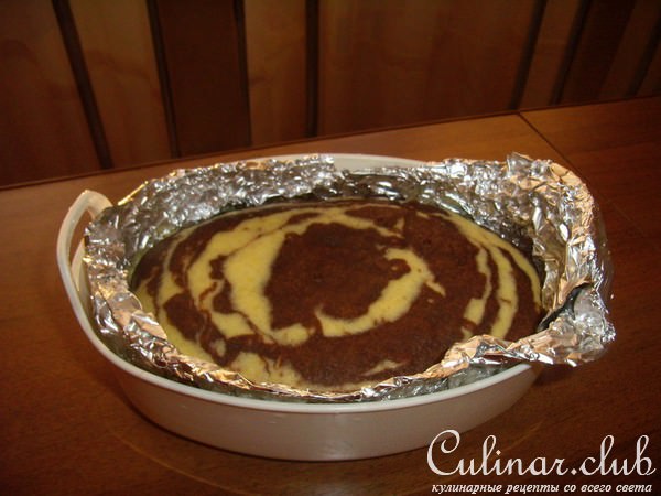 Мраморный кекс (паровой)
