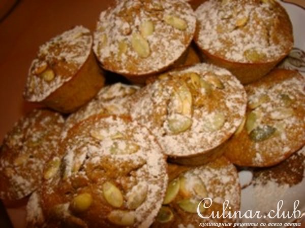 Тыквенные маффины с корицей и семечками