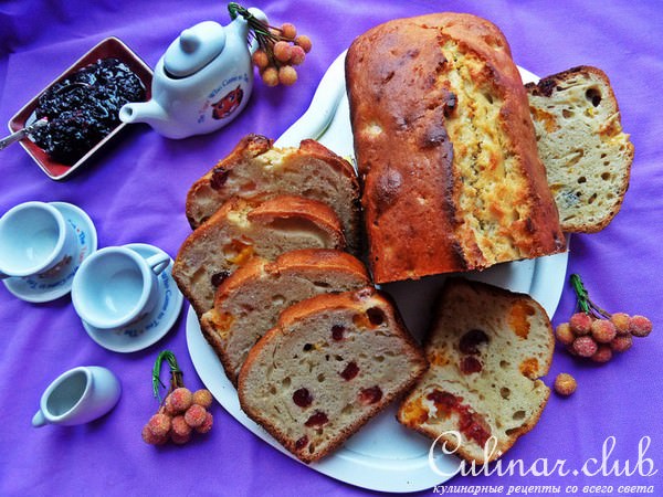 Кекс с мандаринами и клюквой (для Жанны)