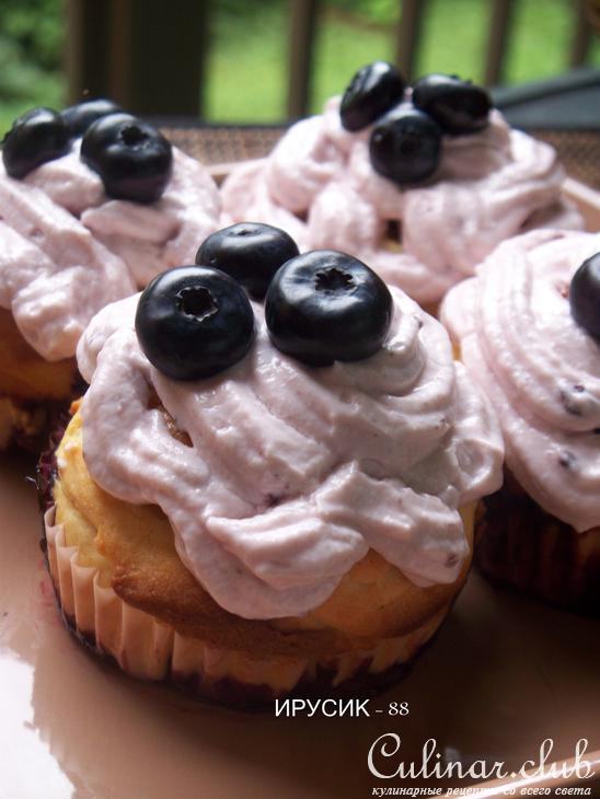 Cupcakes, кексы с черникой.