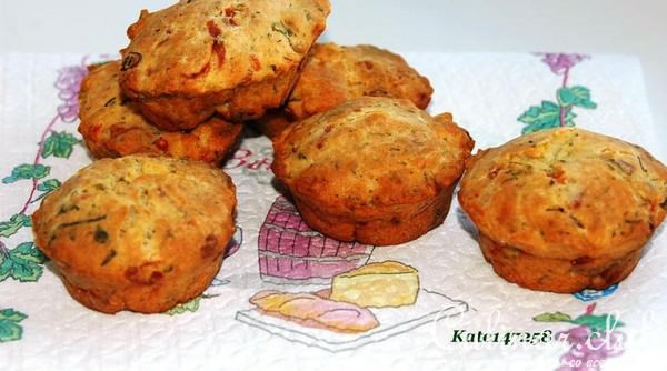 Сырные кексики (маффины) с травами.