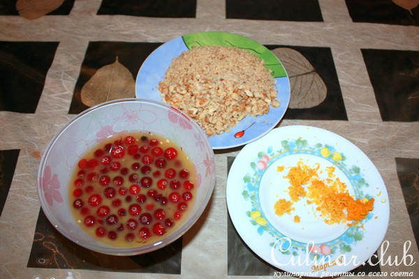 Кексы с клюквой и орехами