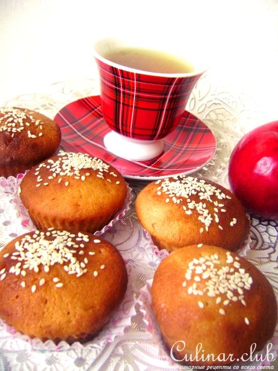 Медовые кексы на кунжутной муке.