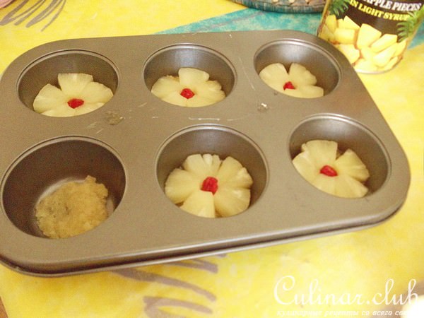 Кокосовые кексы с ананасами