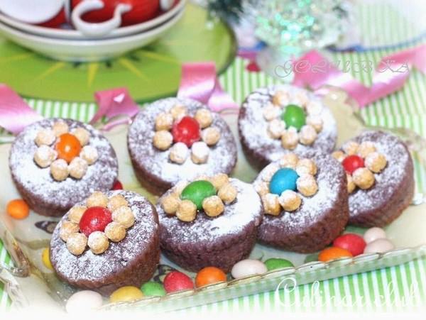 Кексы c черникой без яиц