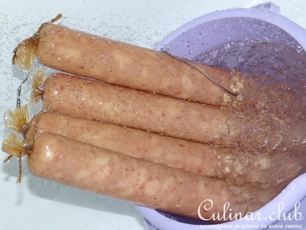 Колбаса домашняя куриная молочная