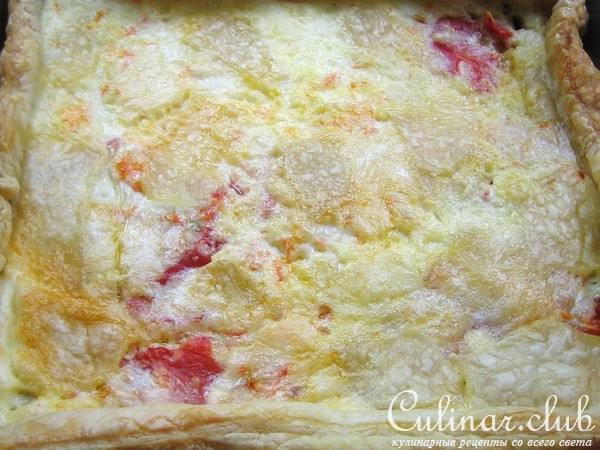 Пирог овощной с ливерной колбасой (быстро и вкусно)