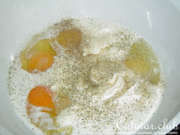 Киш с помидорами черри и мясными шариками