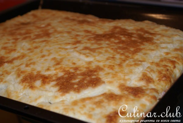 Пирог с грибами и картофелем