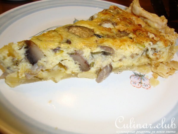 Киш с грибами (вариант)