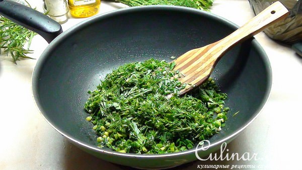 Пирог на простокваше с зеленью и яйцом. Очень вкусное тесто!