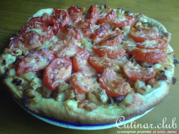 Слоёный пирог с овощами
