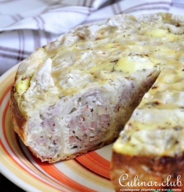 Быстрый мясной пирог в мультиварке