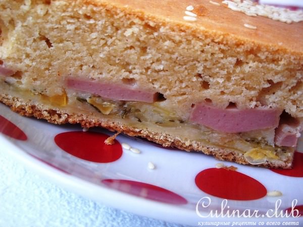 Пирог заливной с сосисками и капустой. ФМ «Доброе утро, родной».