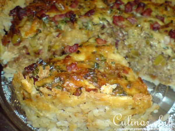 Пирог с капустой,пореем и беконом,нет!,не немецкий!Италия-Napoli!