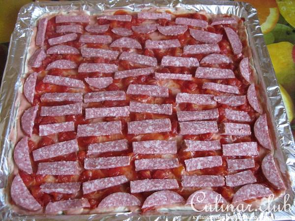 Вкуснейшая пицца на тонком кефирном тесте