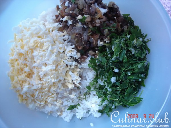 пирожки с рисом и грибами (вариант)
