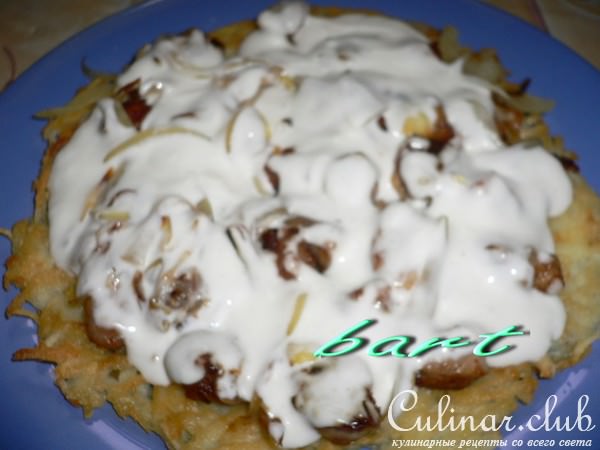 Potato cake с мясом.