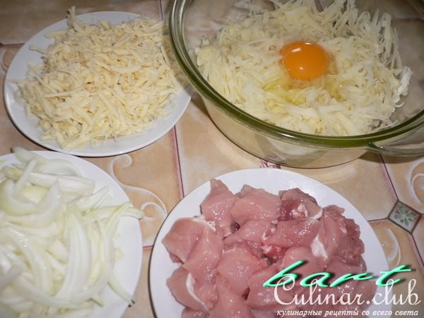 Potato cake с мясом.